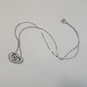 Swarovski 14k White gold necklace